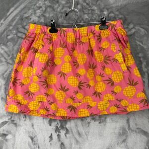 J.Crew Pink Pineapple Print Cotton Mini Skirt Womens Medium 37577 SP 17
